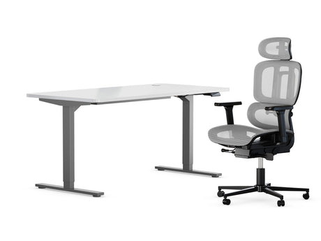 Maidesite Electric Standing Desk Ergonomic Chair Bundle