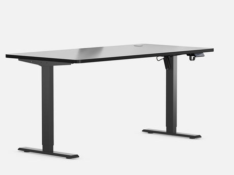 Maidesite T1 Basic height adjustable desk black and black desktop