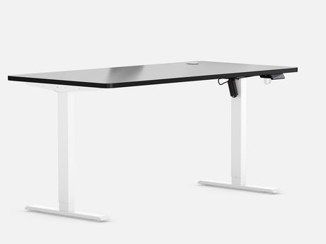 Maidesite T1 Basic height adjustable desk white and black 140cm tabletop