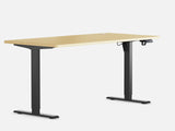Maidesite T1 Basic height adjustable desk black and wood desktop
