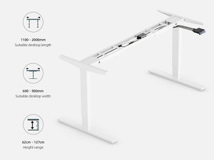 Maidesite T2 Pro Plus - Electric Height Adjustable Standing Desk Frame