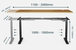 Maidesite EL2 Pro Art - Electric Stand Up Desk Frame