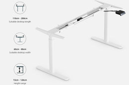 Maidesite EL2 Pro Art - Electric Stand Up Desk Frame