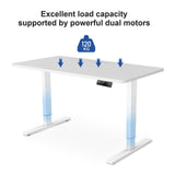Maidesite T2 Pro dual motor 2-stage standing desk frame supports 120kg load capacity