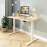 bulrywood top white frame standing desk s2 pro in the living room